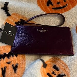 Kate Spade Shiny Purple Wristlet